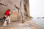 photo of Pictographs On Agawa Rock Lake Superior Provincial Park