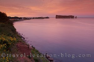 photo of Perce Rock Sunset Gaspesie Peninsula Quebec