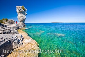 photo of Flowerpots Of Flowerpot Island Fathom Five Marine Park Ontario